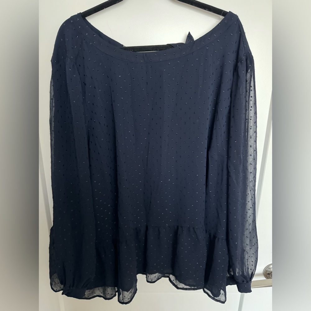 Tie back peplum blouse
